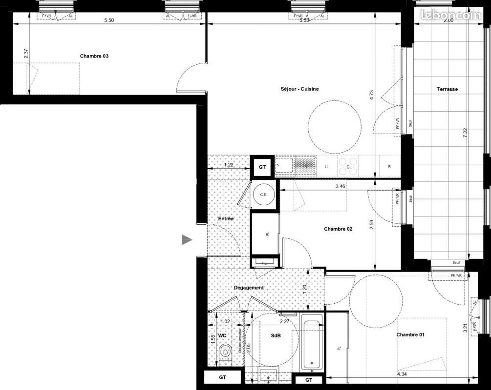 Appartement à vendre, 76m², Avignon