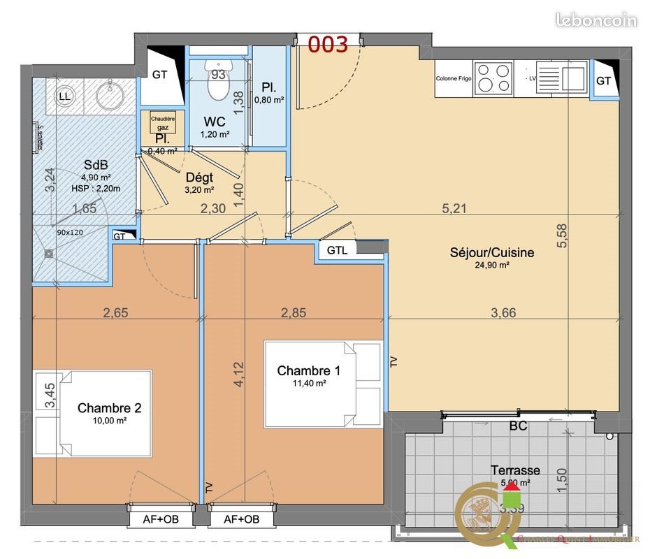 Appartement à louer, 57m², Berck