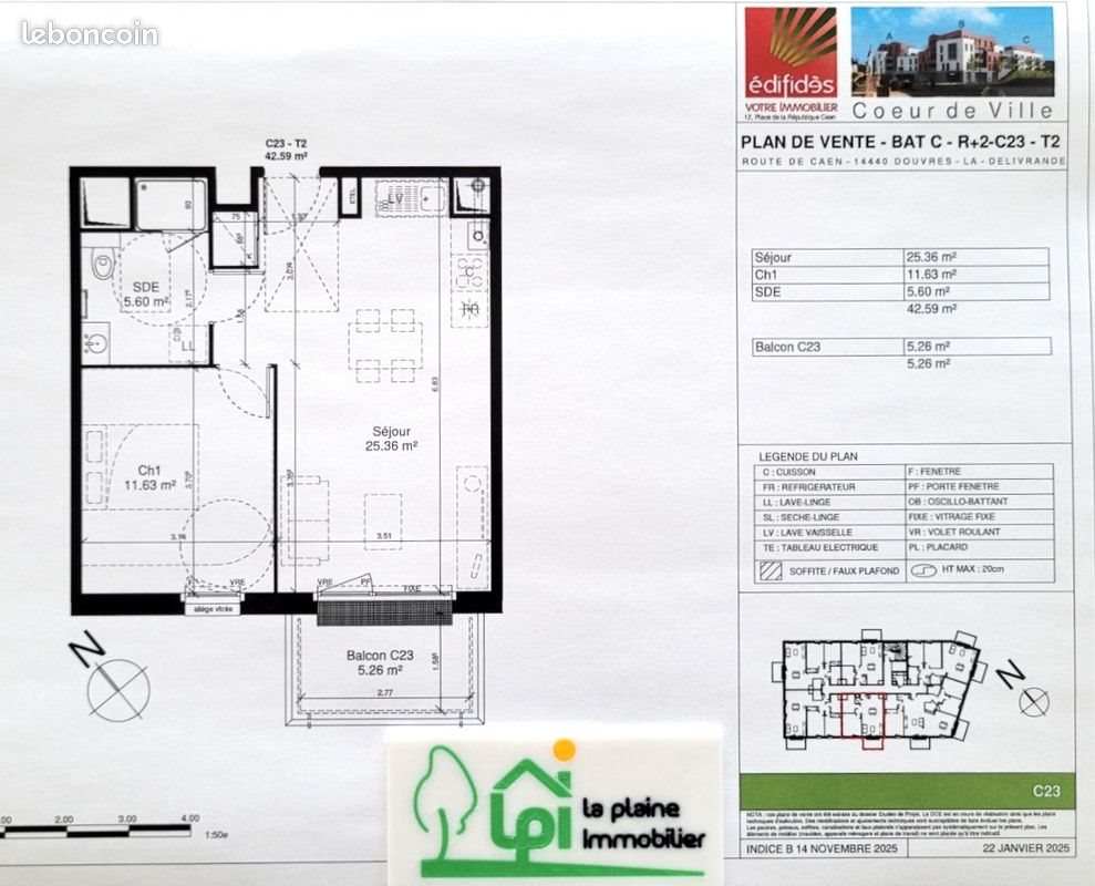 Appartement à vendre, 43m², Douvres-la-Délivrande