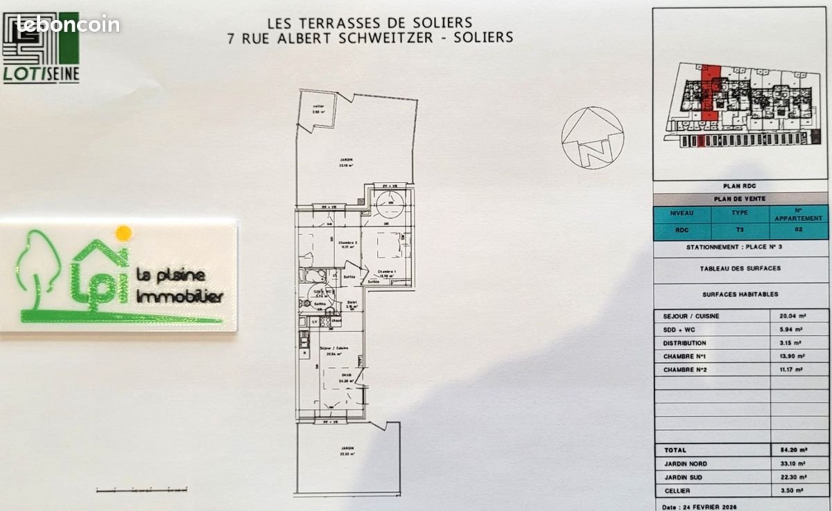 Appartement à vendre, 54m², Soliers