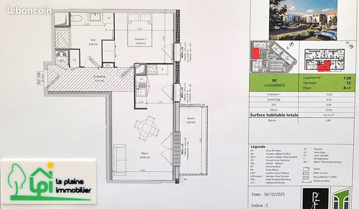 Appartement à vendre, 46m², Bretteville-sur-Odon