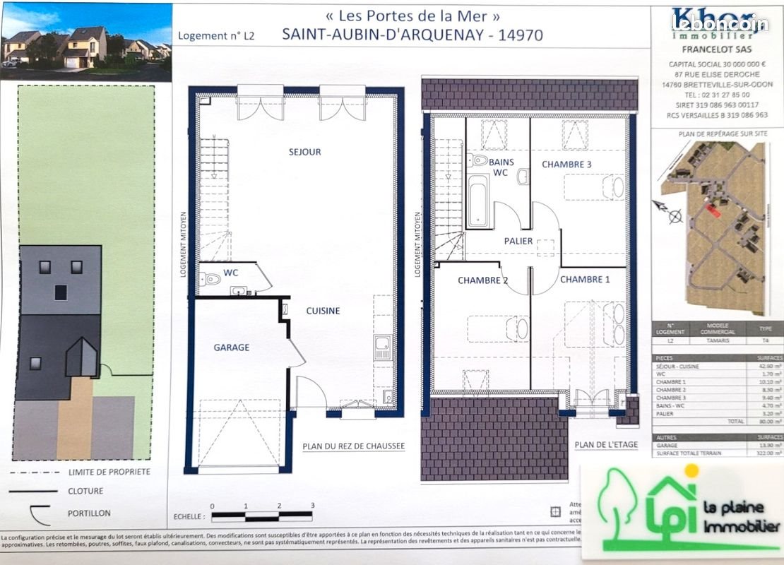 Maison à vendre, 80m², Saint-Aubin-d'Arquenay