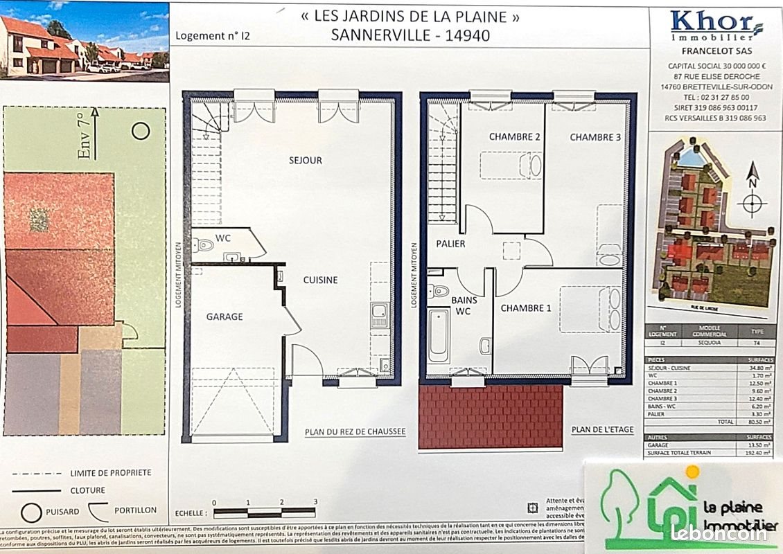 Maison à vendre, 80m², Sannerville