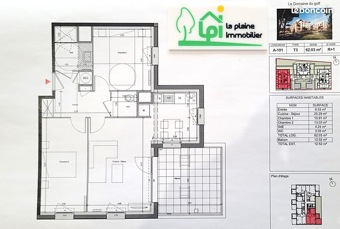 Appartement à vendre, 43m², Epron