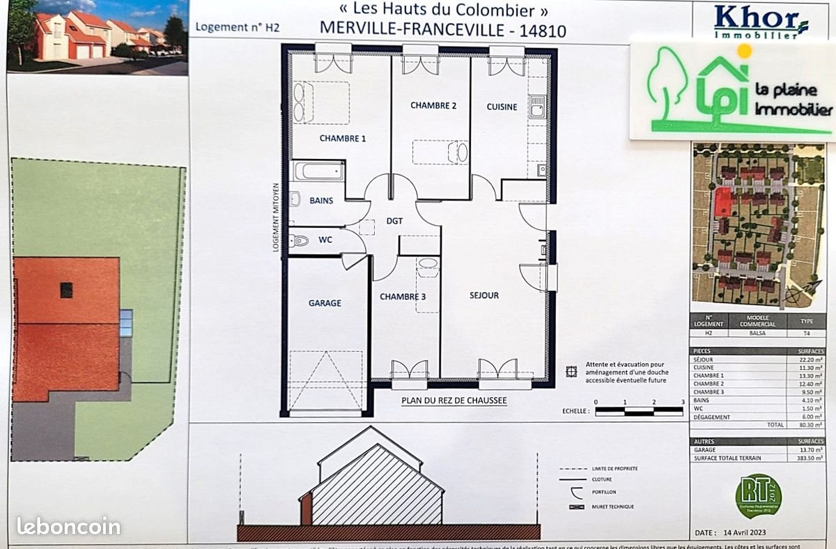 Maison à vendre, 80m², Merville-Franceville-Plage