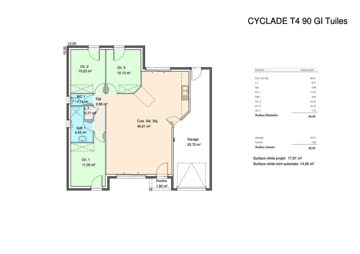 Maison à vendre, 90m², Challans