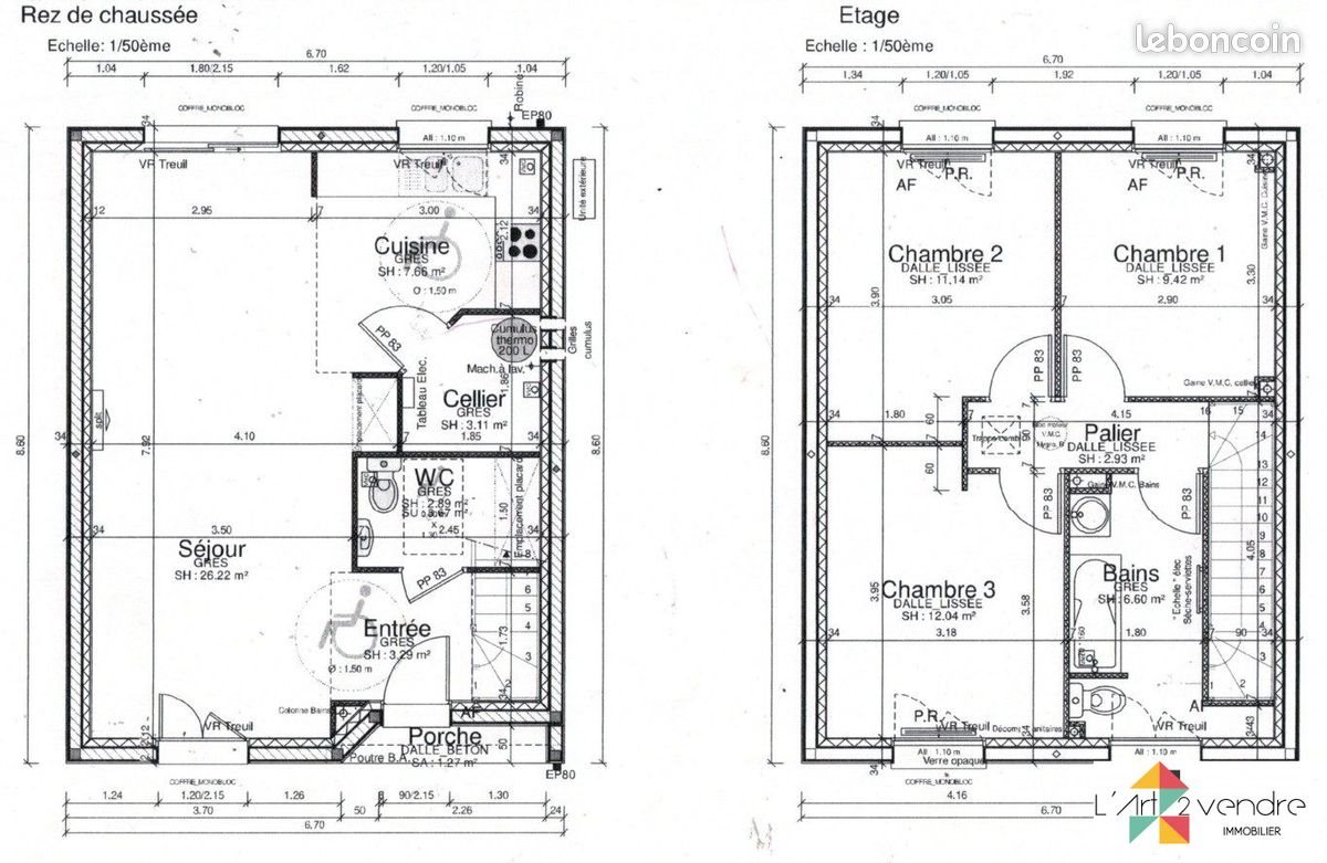 Maison à vendre, 85m², Nesle