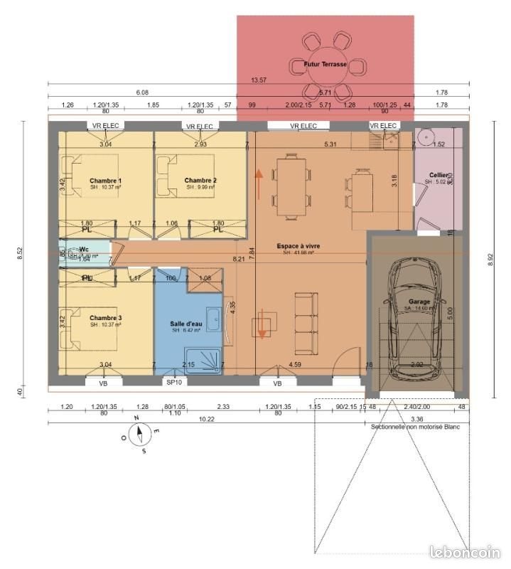 Maison à vendre, 85m², Monts