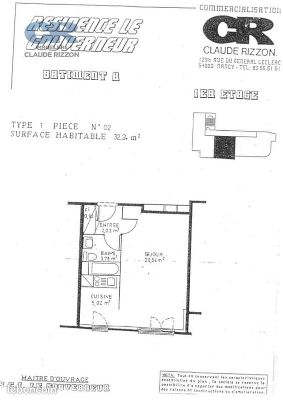 Appartement à vendre, 32m², Nancy