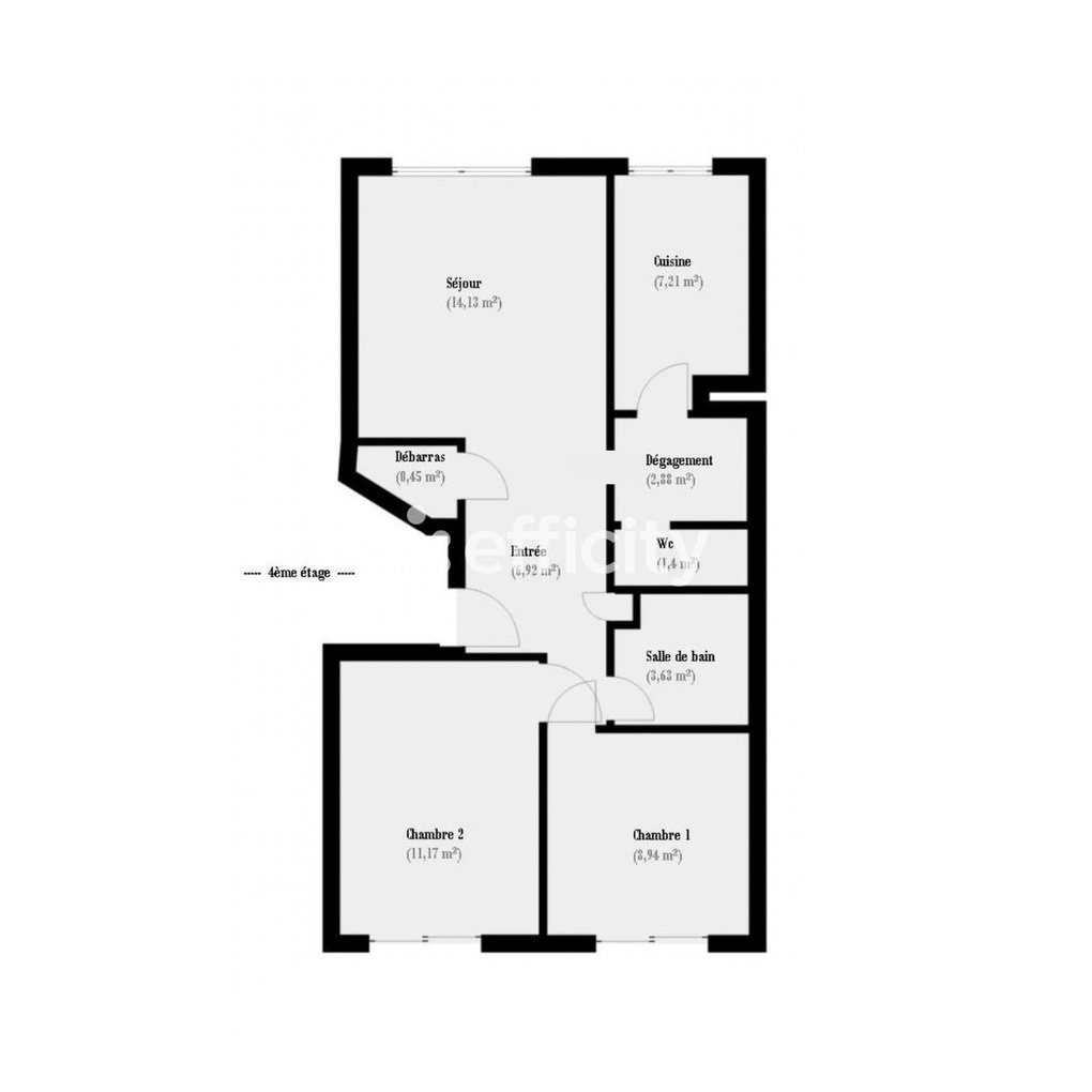 Appartement à vendre, 57m², Pantin