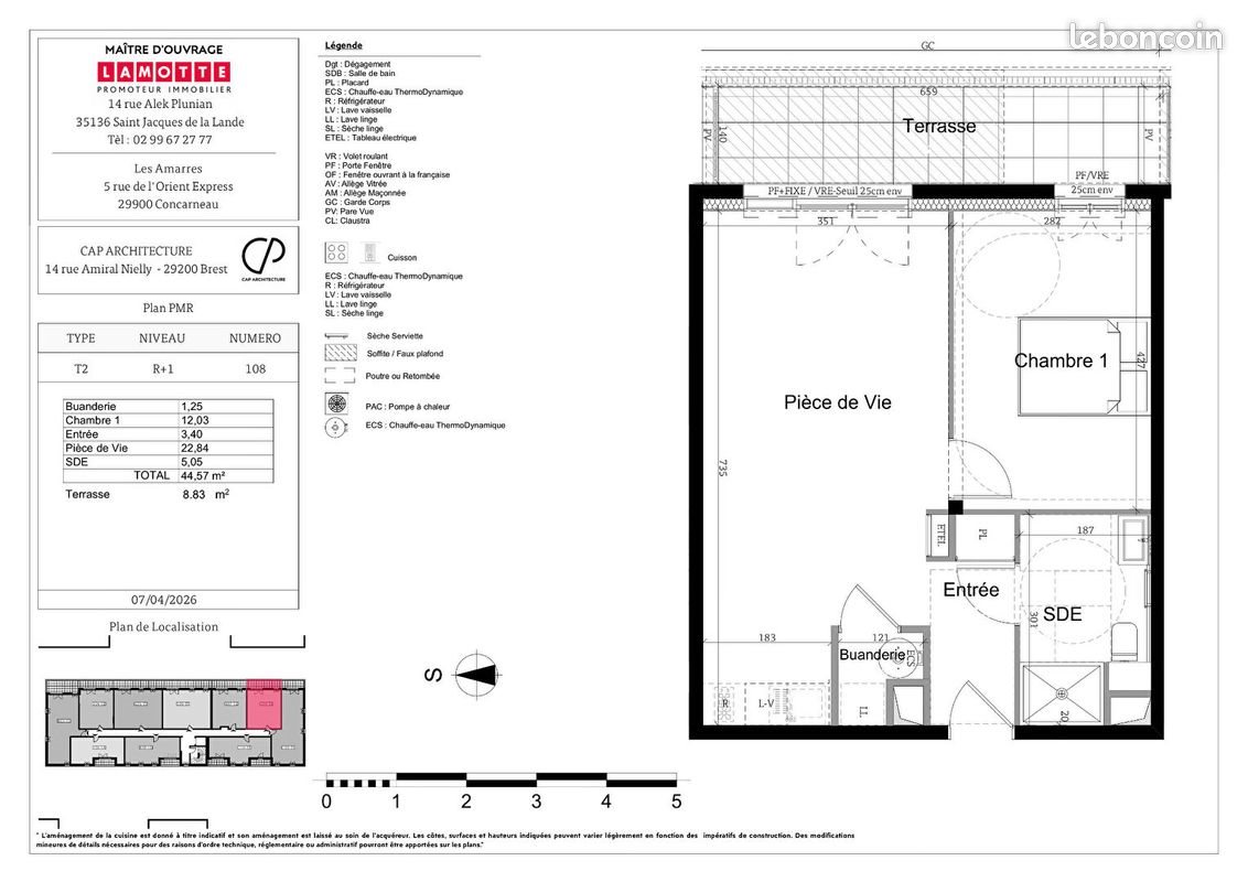 Appartement à vendre, 45m², Concarneau