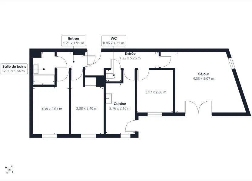 Appartement à vendre, 71m², Rezé
