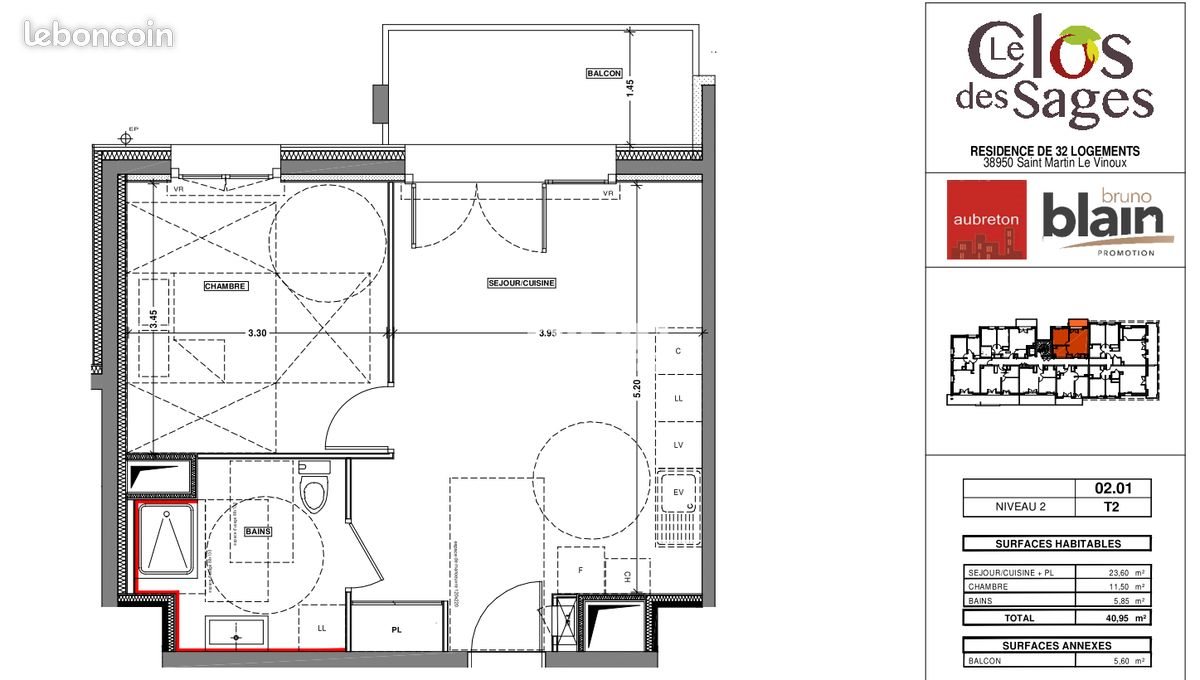 Appartement à louer, 41m², Quaix-en-Chartreuse