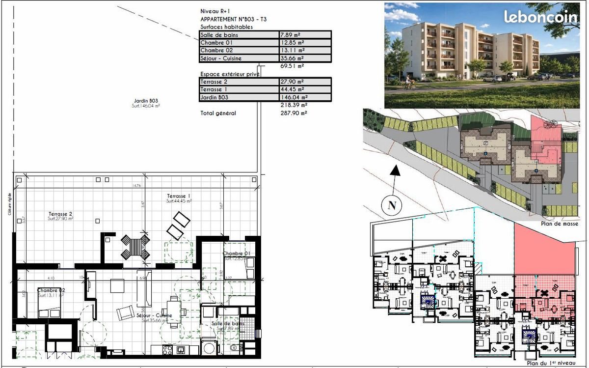Appartement à vendre, 69m², Grosseto-Prugna