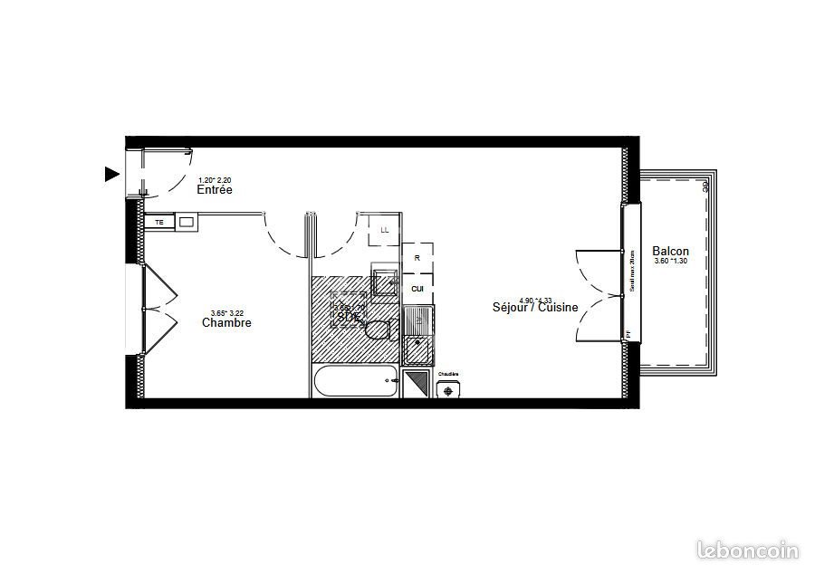 Appartement à vendre, 44m², Courcouronnes