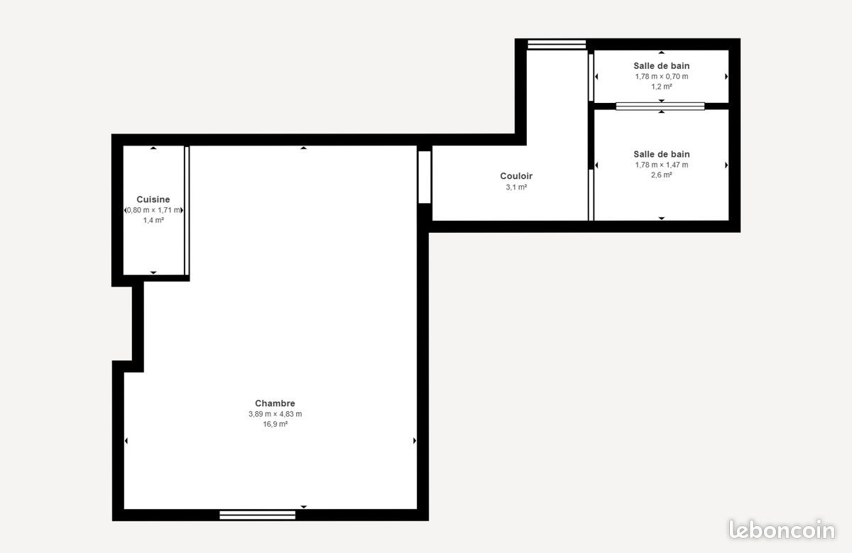 Appartement à vendre, 26m², Tarbes