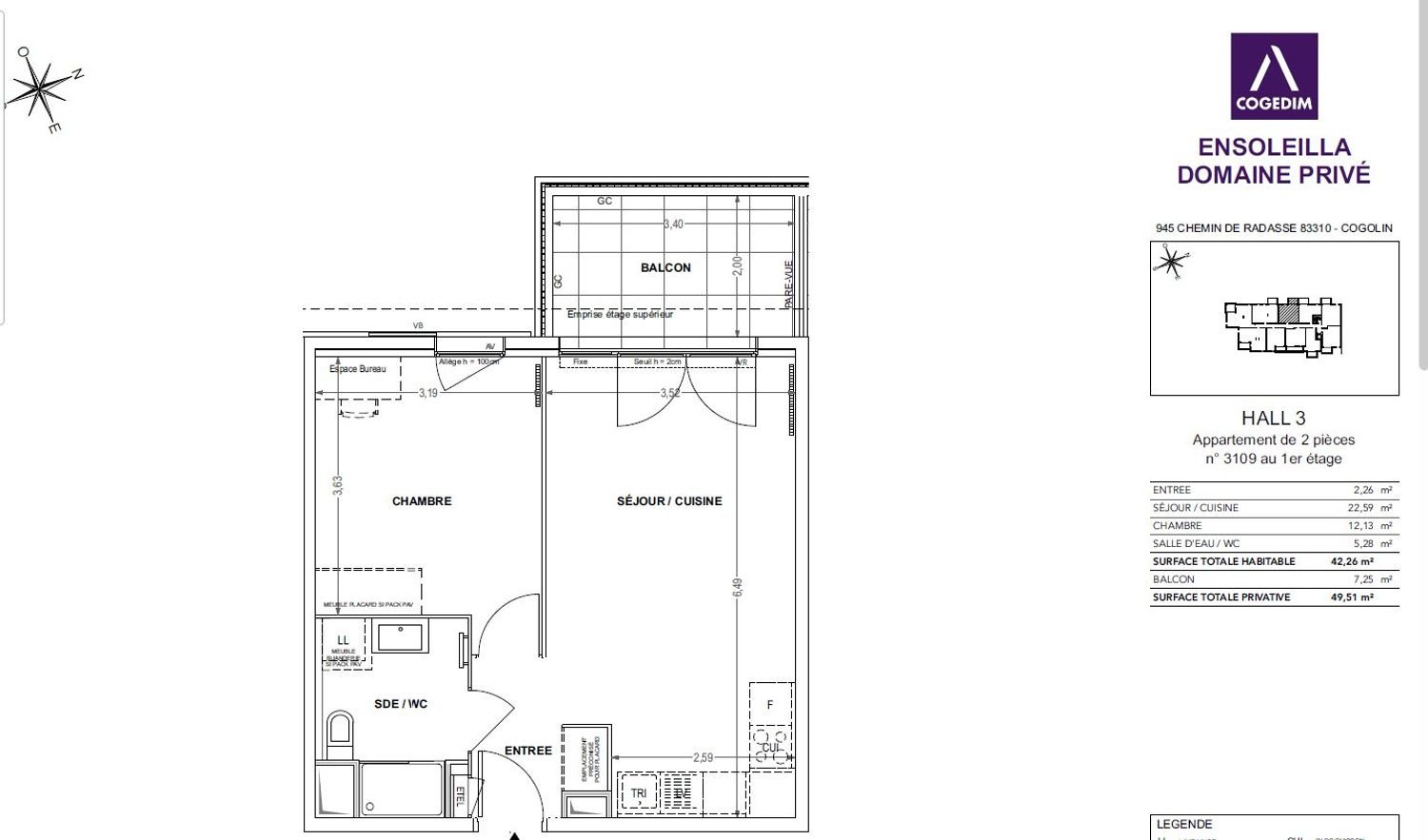 Appartement à louer, 42m², Cogolin