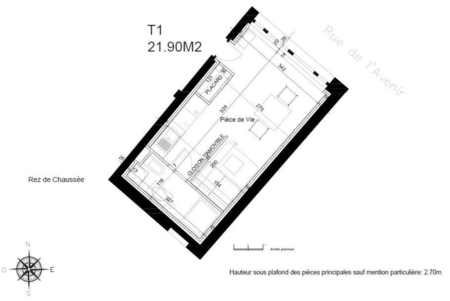 Appartement à vendre, 22m², Deauville