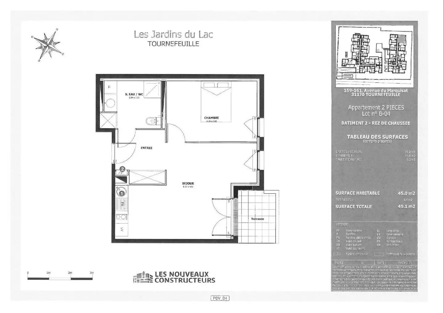 Appartement à louer, 45m², Tournefeuille