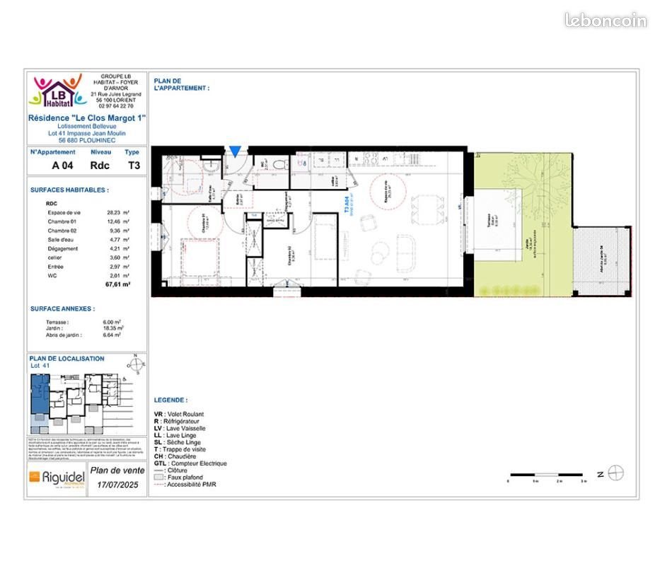 Appartement à vendre, 67m², Plouhinec