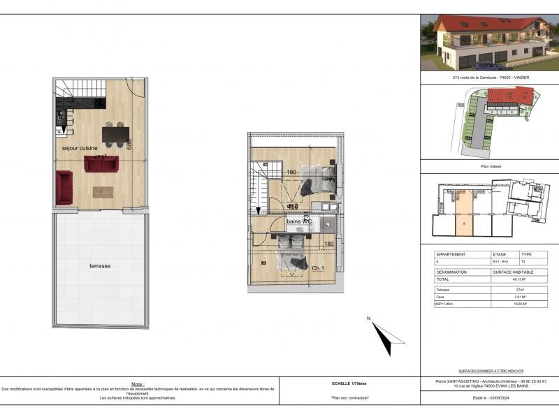 Appartement à vendre, 46m², Vinzier