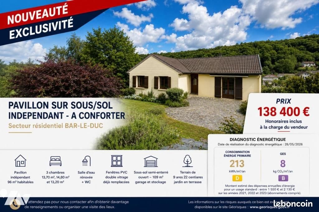 Maison à vendre, 96m², Bar-le-Duc