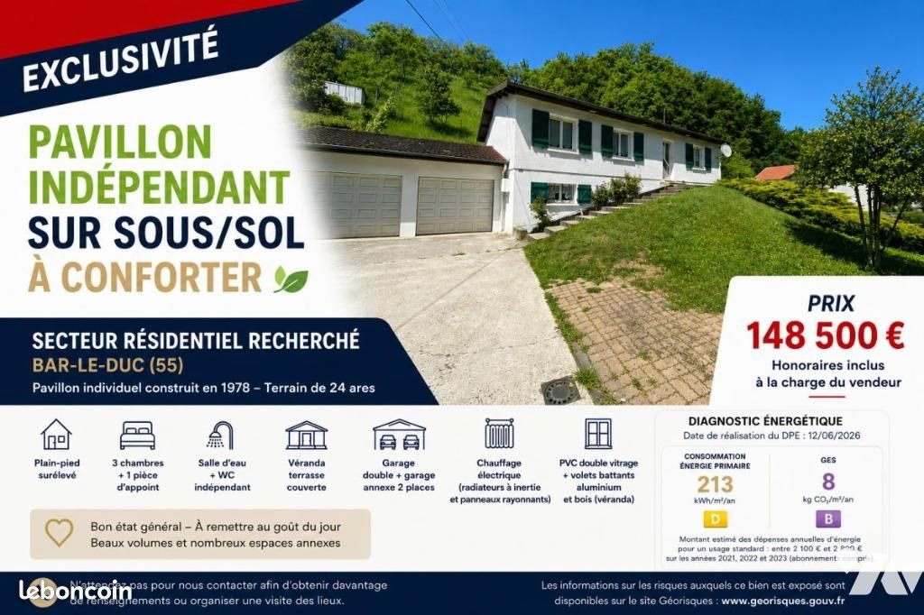 Maison à vendre, 110m², Bar-le-Duc