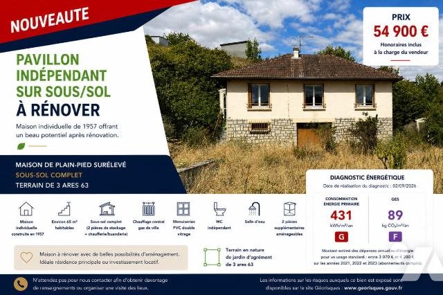 Maison à vendre, 65m², Fains-Véel