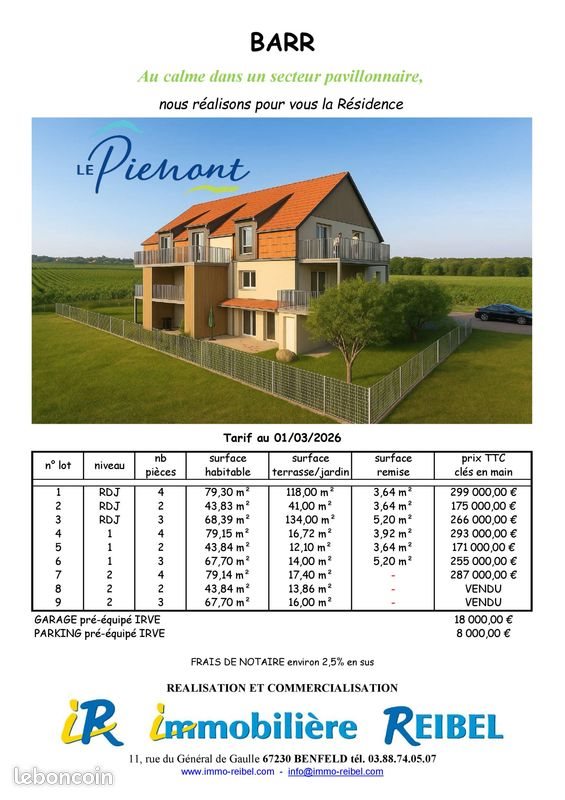 Appartement à vendre, 79m², Barr