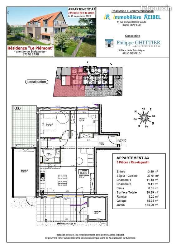 Appartement à vendre, 68m², Barr