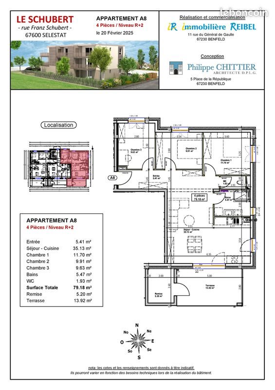 Appartement à vendre, 79m², Sélestat