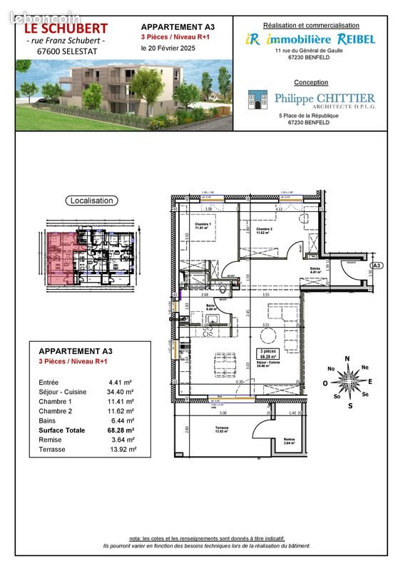 Appartement à vendre, 68m², Sélestat