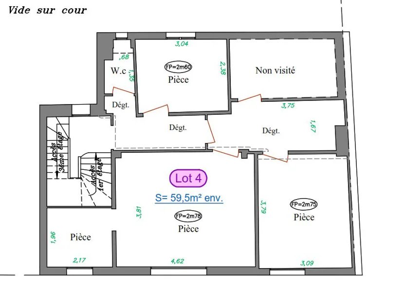 Appartement à vendre, 61m², Montreuil