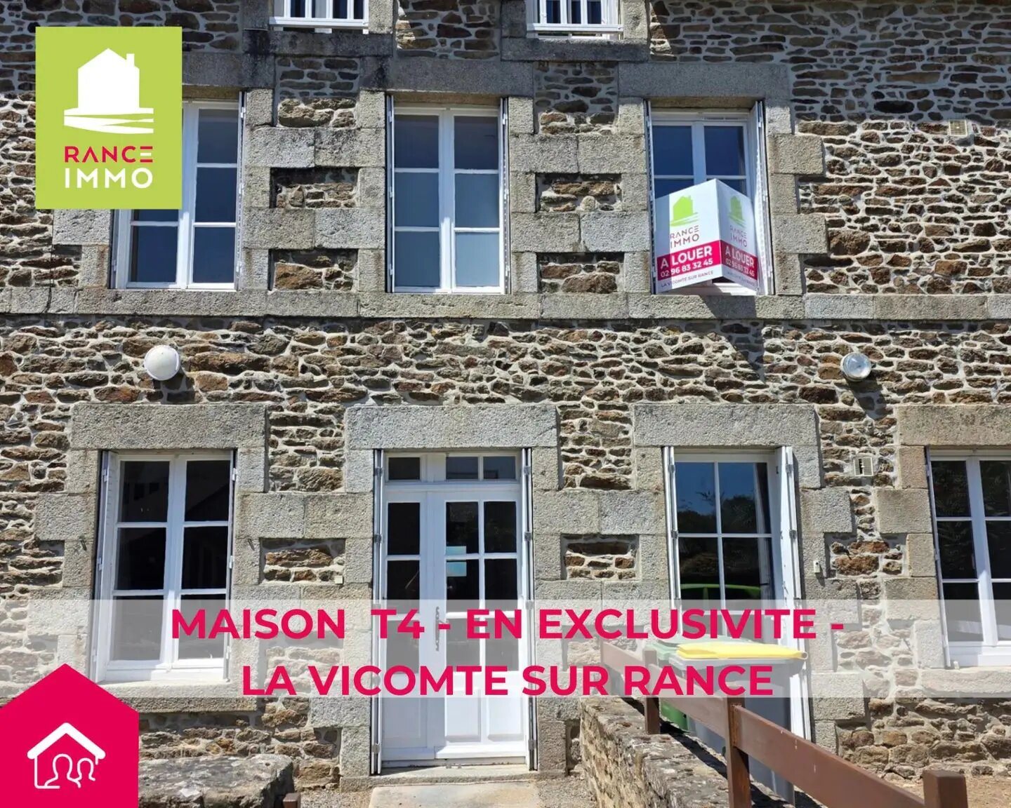 Maison à louer, 88m², La Vicomté-sur-Rance