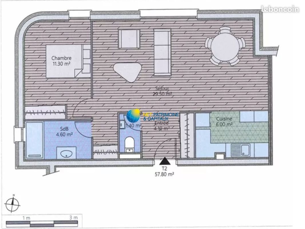 Appartement à vendre, 58m², Marseille 11ème
