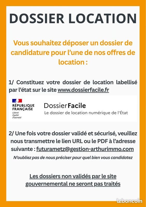 Appartement à louer, 61m², Manom