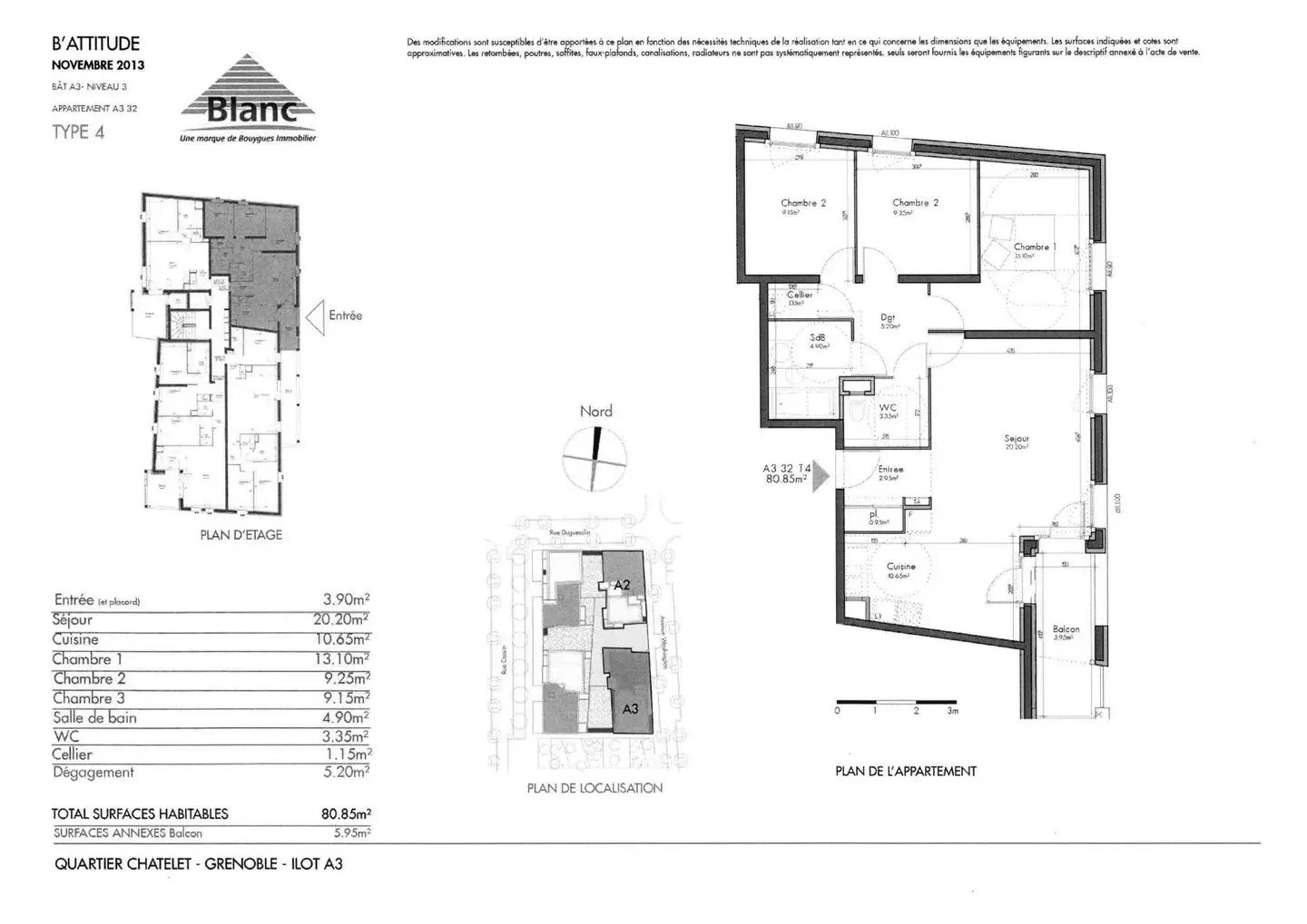 Appartement à louer, 80m², Grenoble
