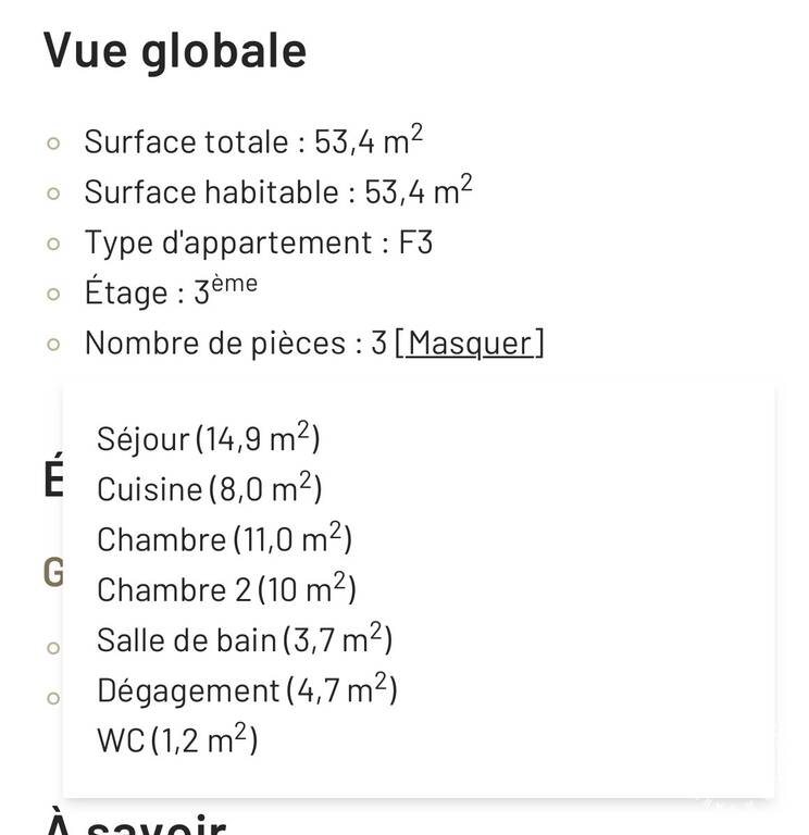 Appartement à vendre, 53m², Drancy