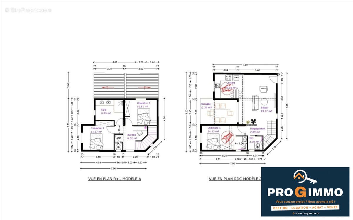 Maison à vendre, 90m², Le Tampon