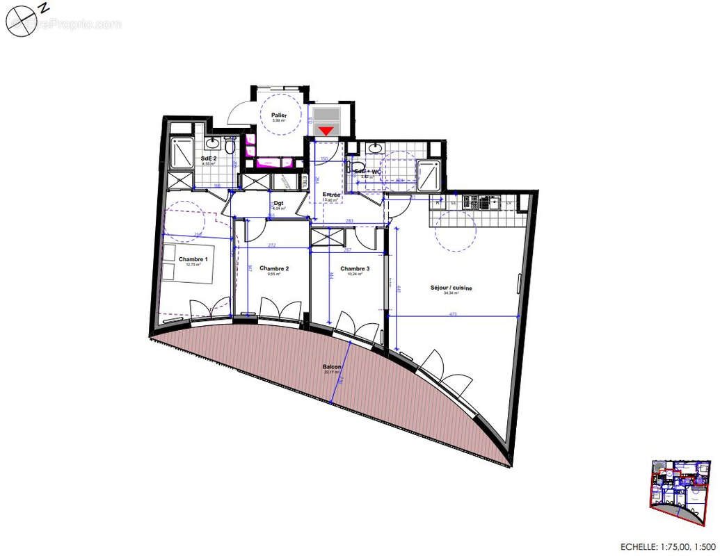 Appartement à vendre, 87m², Suresnes