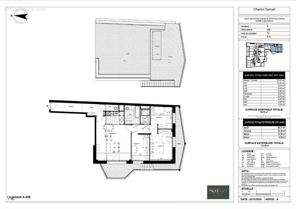 Appartement à vendre, 89m², Aubervilliers