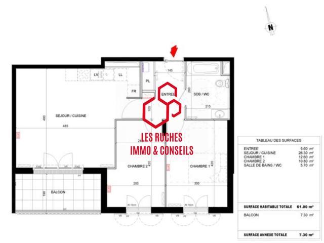 Appartement à vendre, 61m², La Queue-en-Brie