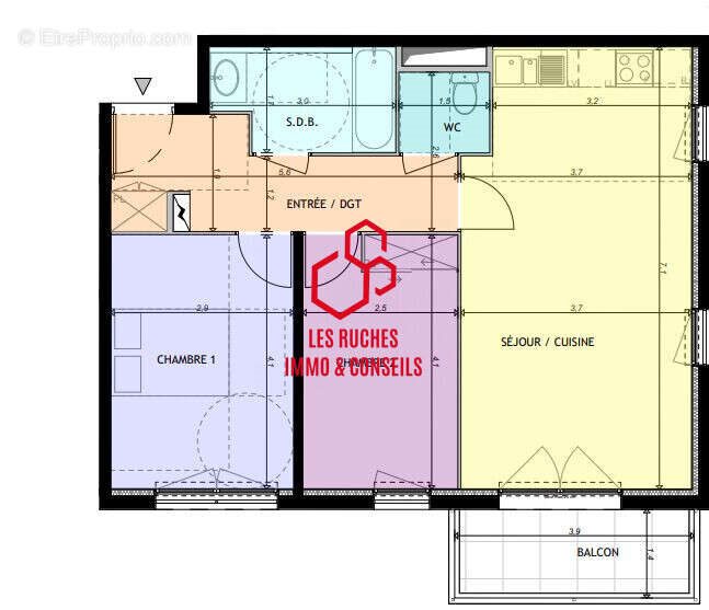 Appartement à vendre, 62m², Créteil