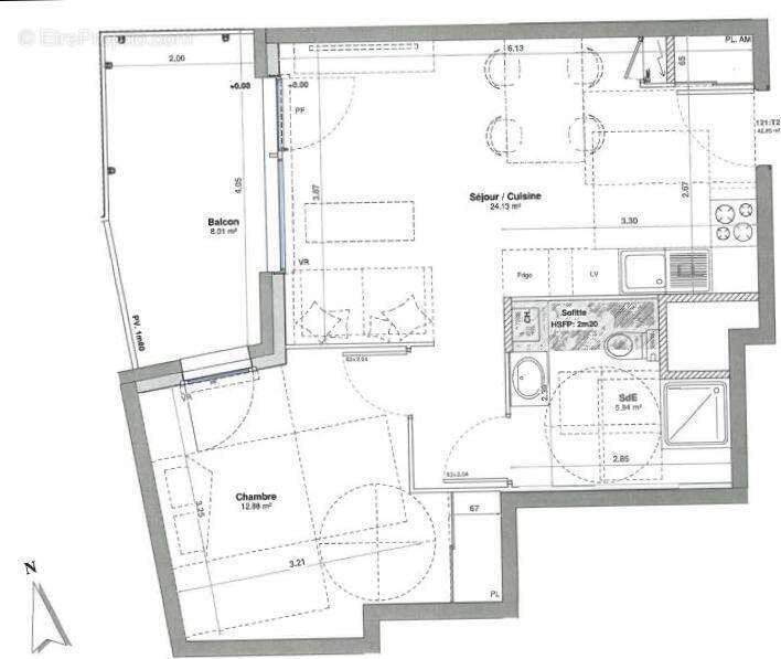 Appartement à vendre, 42m², Fontaine-lès-Dijon