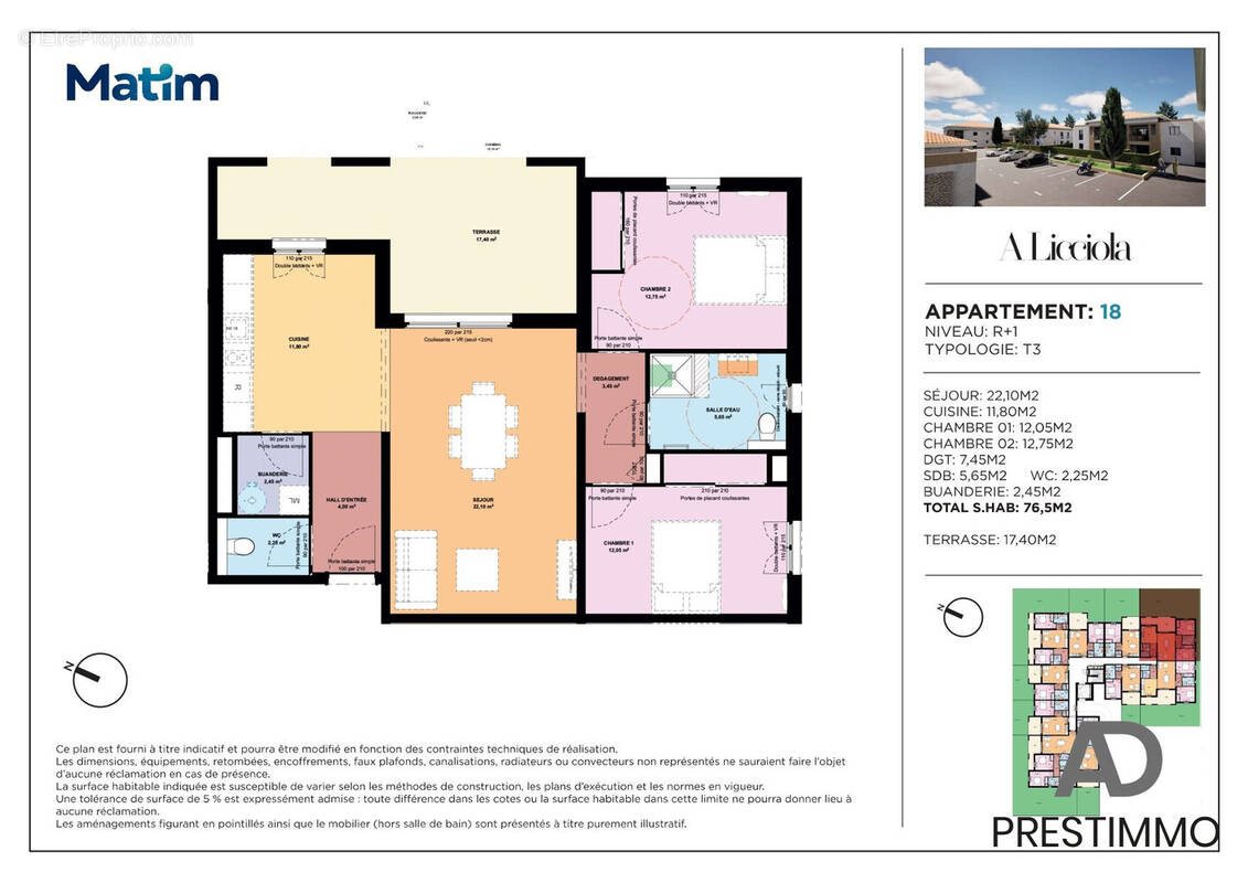 Appartement à vendre, 77m², Sorbo-Ocagnano