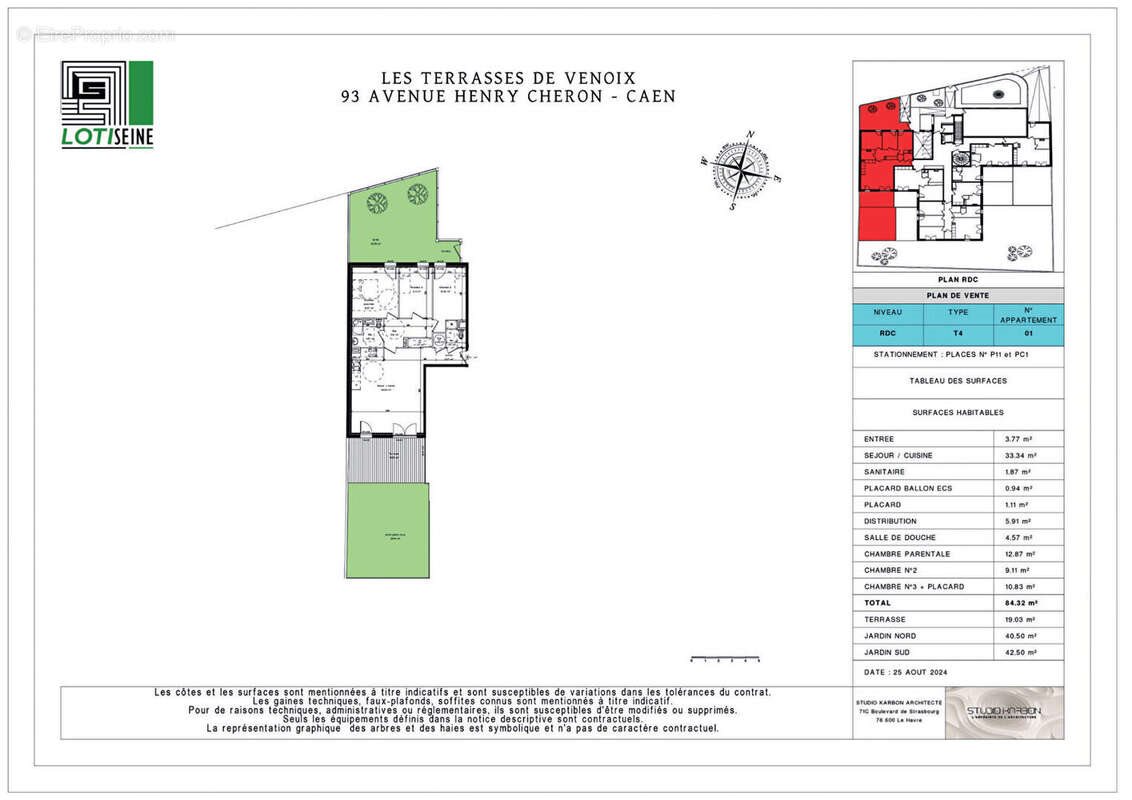 Appartement à vendre, 84m², Caen