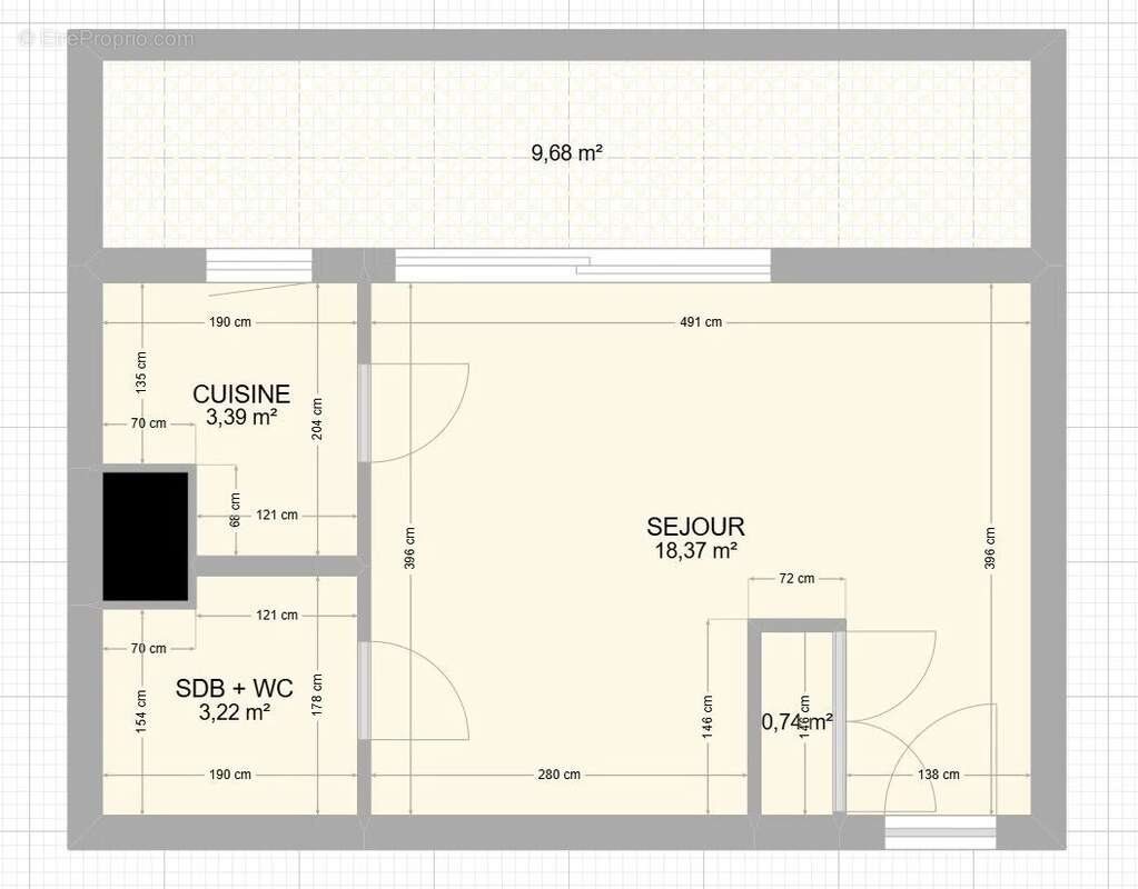 Appartement à vendre, 26m², Antibes
