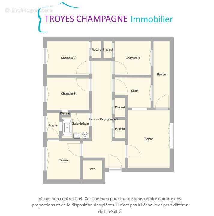 Appartement à vendre, 93m², Troyes