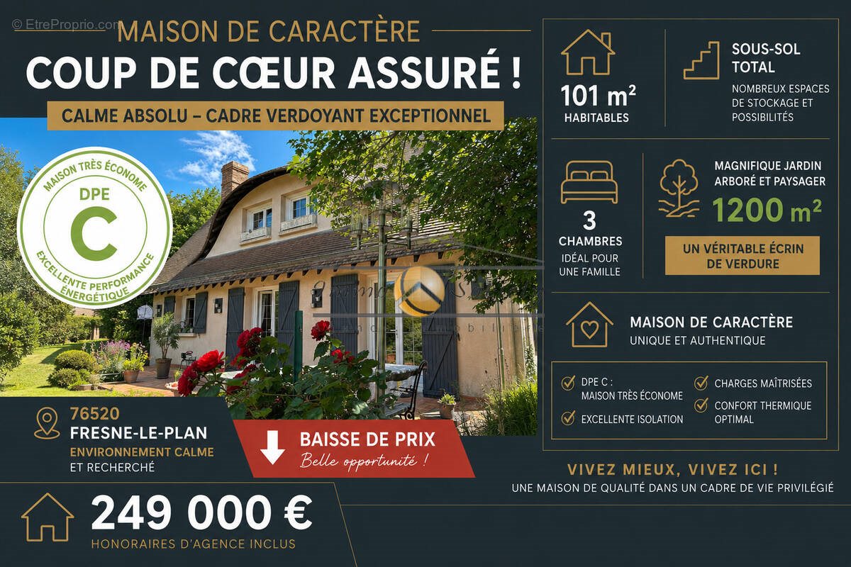 Maison à vendre, 101m², Fresne-le-Plan