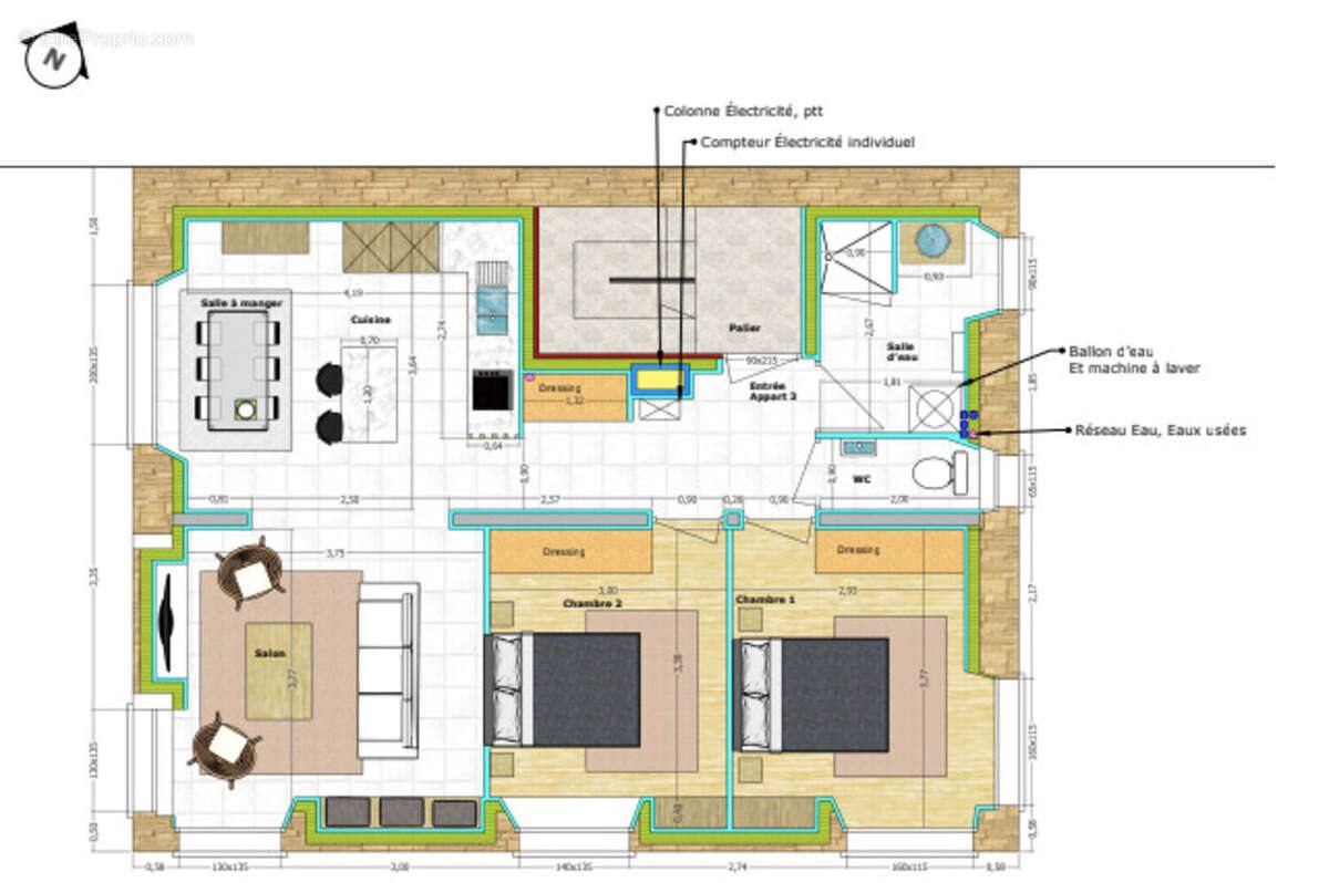 Appartement à vendre, 66m², Concarneau